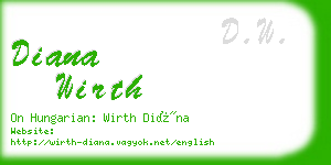 diana wirth business card